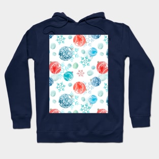 Watercolor snowflakes print Hoodie